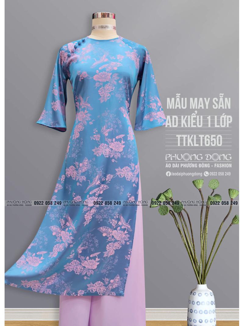 Áo Dài Phom Trẻ Gấm Lụa Phom Suông TTKLT650